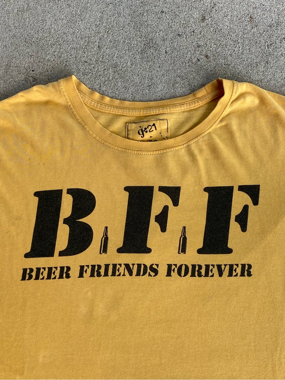 Beer Friend Forever Yellow G21 Tee Shirt